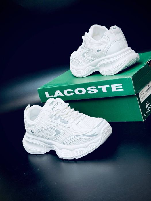 Топ кросовки от Lacoste женские лакоста красавки лакосте натуральная кожа Осенние женские красовки белые на платформе Сетка не сквозная