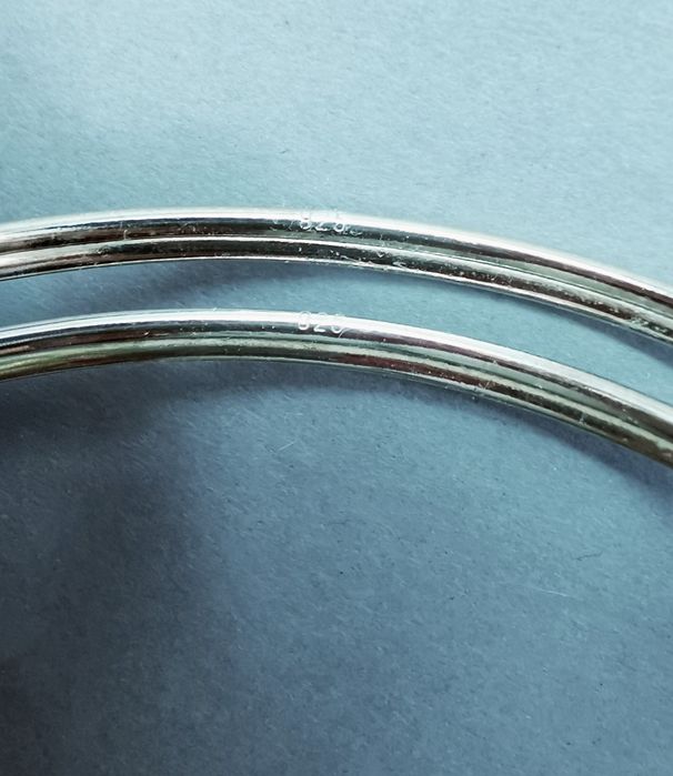 Kolczyki srebrne 925, duże koła, grawerowane