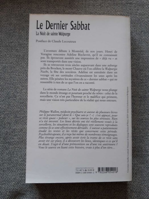 Livro "Le dernier Sabbat" de Phillipe Wallon