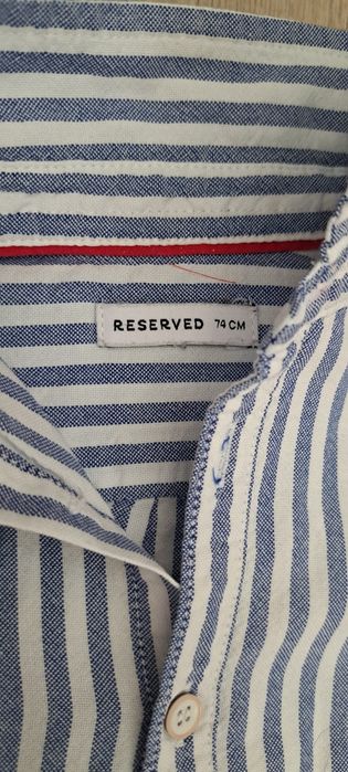 Koszula reserved 74 paski niebiesko biala
