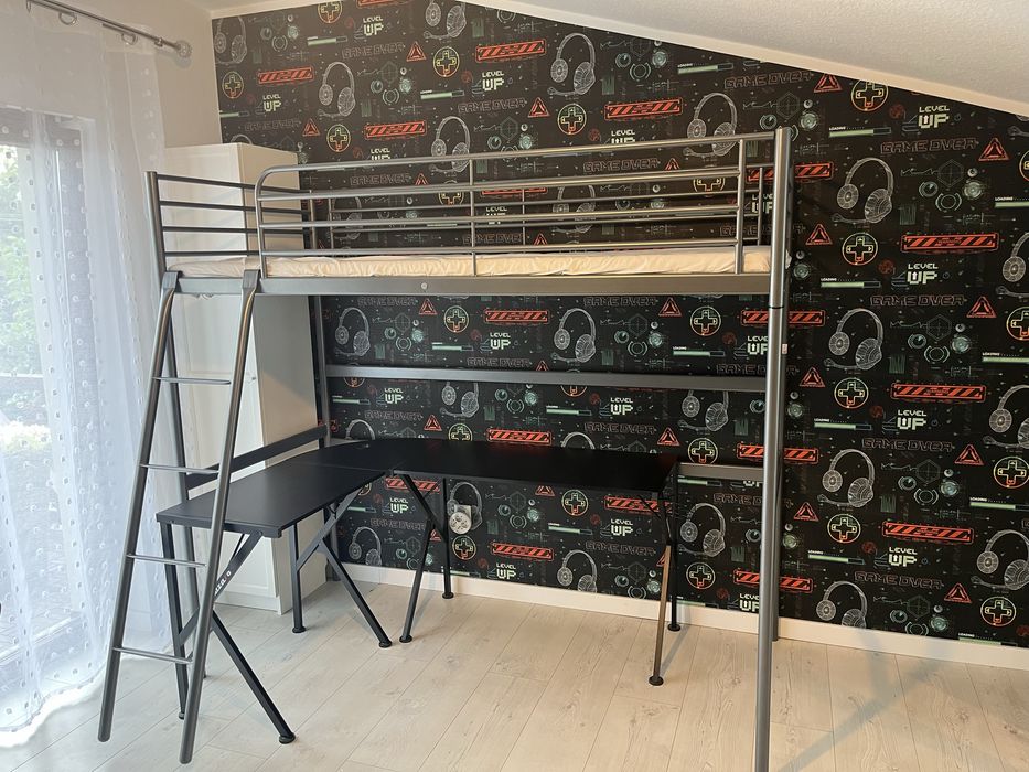 Łóżko na antresoli ikea svarta