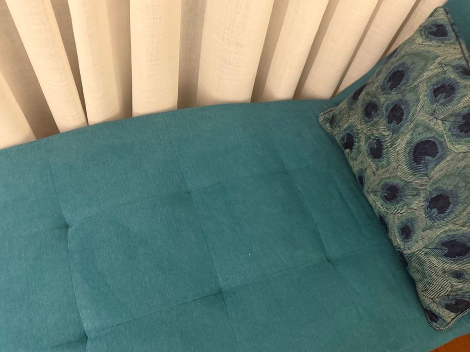 Conjunto móveis sala lacado branco + mesa extensível + chaise