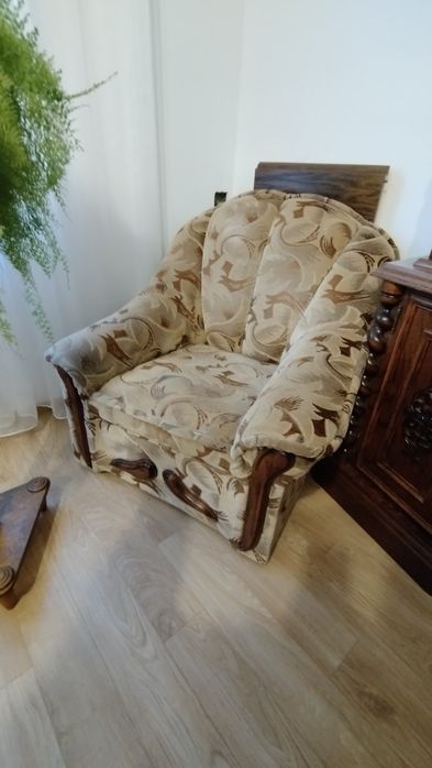 Fotel tapicerowany komplet 2x