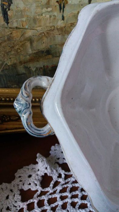 посуда старинная фарфоровая террин и блюдо Англия