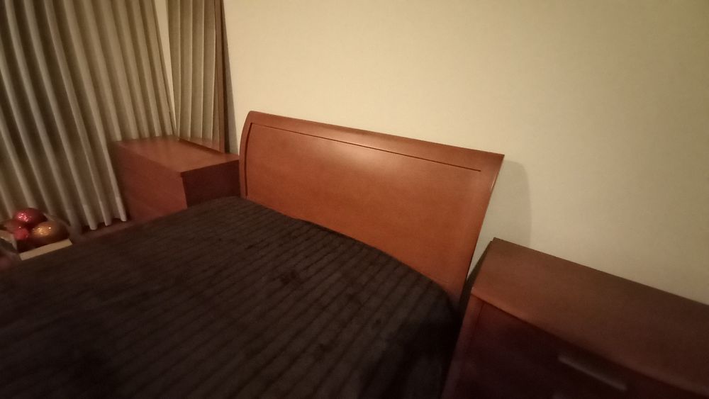 Quarto de casa em cerejeira, cama de casal com estrado, colchao, movel