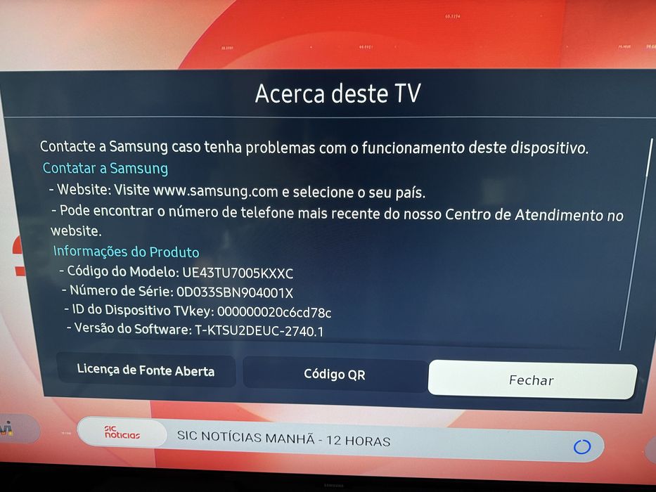 Samsung Smart TV 43” 4K UHD – Bom estado