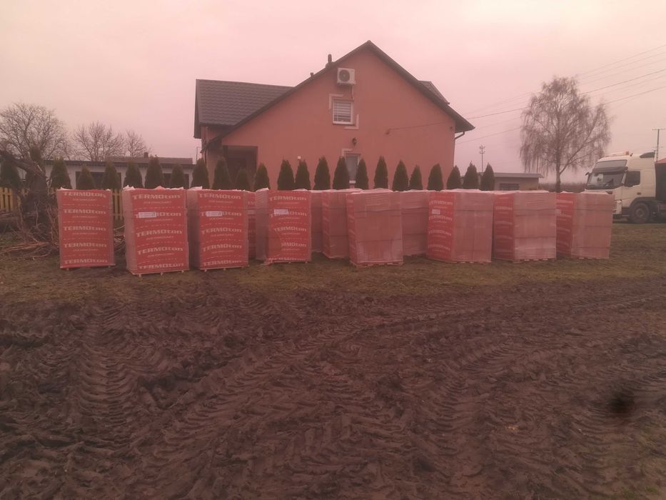 Pustak Ceramiczny na klej Termoton P+W25 "S" cena z dostawą typ Porotherm Tłuszcz + okolice Pianoklej GRATIS