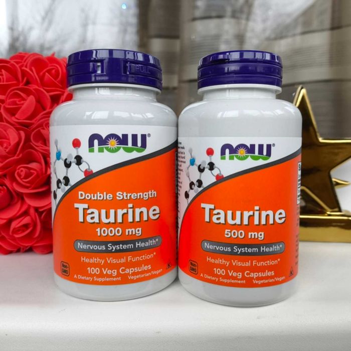 Таурин, Taurine, США, 500/1000 мг, 100 капсул