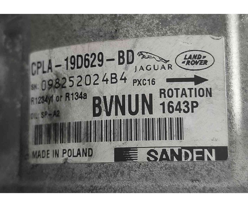 Compressor Ar Condicionado JAGUAR XF I (X250) ano 2009