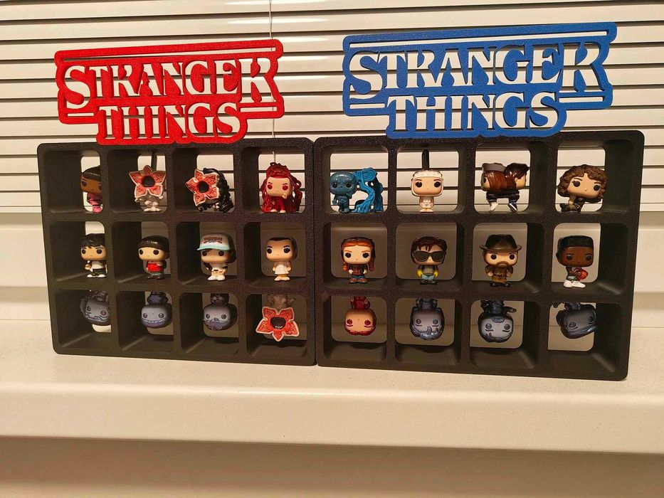 Дві полични на 24 комірки для фігурок Stranger Things Дивні дива