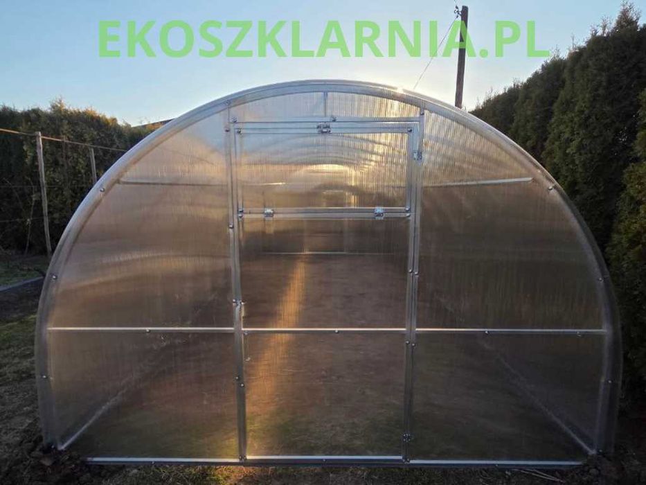 Szklarnia ogrodowa z poliwęglanu 4mm lub 6mm, 3; 2,4; 3,5x4,6,8 10 12m