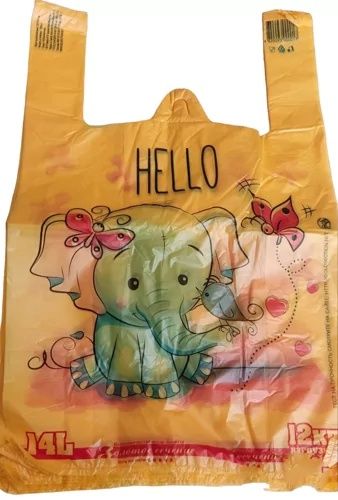 Пакет майка з ручками з принтом жовті 30 * 45 см 50 шт