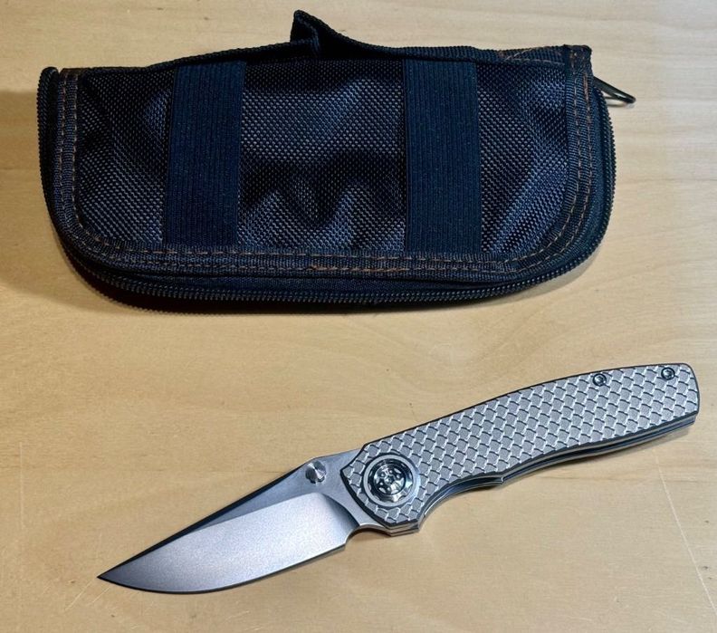 Nóż składany Jufule Duck Titan M390 Silver Dragon Scale 3`