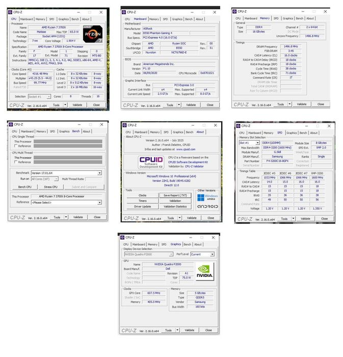 Komputer AMD Ryzen 7 3700X, 16gb ddr4, Nvidia Quadro P2000 5gb