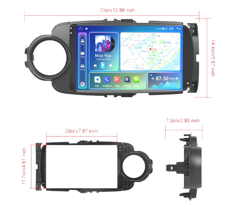 RÁDIO GPS ANDROID 13 TOYOTA YARIS 11-