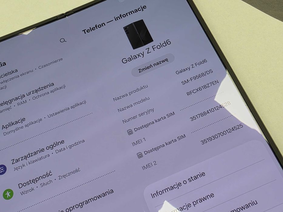 Samsung Galaxy Z Fold6/ 12GB/ 512GB/ Crafted Black/ Grade A- + ładowarka/ 99%/ z Samsung Store