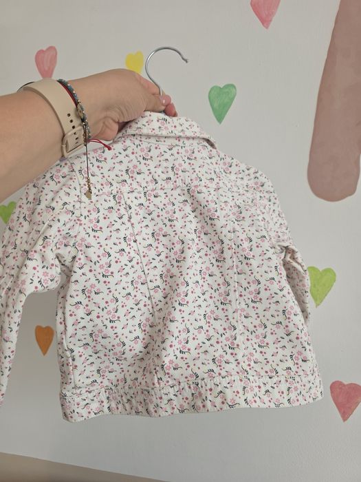 Kurtka katana dziewczynka kwiatuszki