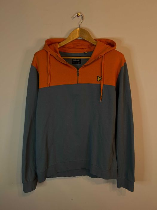 Bluza z kapturem Lyle & Scott pomarańczowa XL