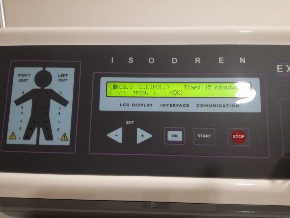 Electroestimulação Profissional Italiano com 12 prog corpo e rosto