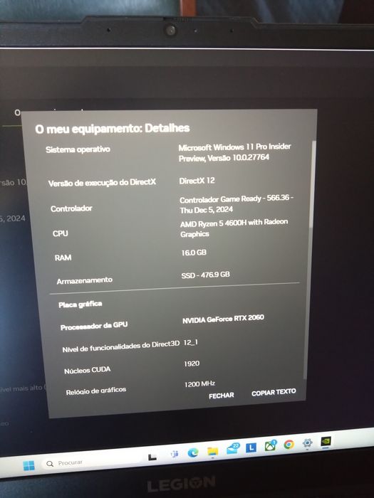 Portátil Lenovo Legion 5