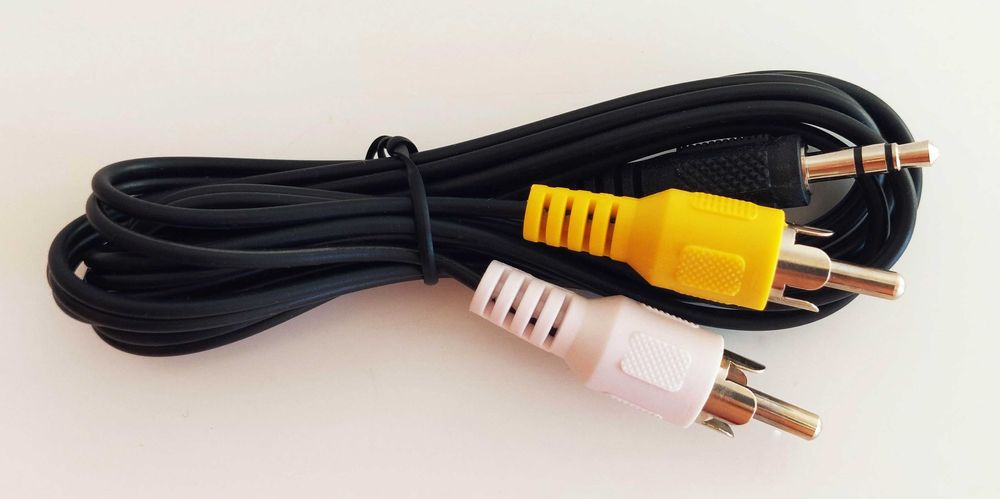 Cabo de ligação jack stereo 3,5mm / 2x RCA macho
