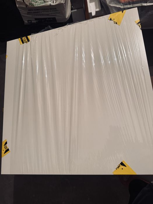 2 Mesas de apoio, branco, 35x35 cm