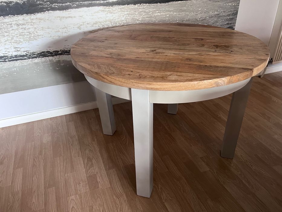Mesa madeira maciça redonda