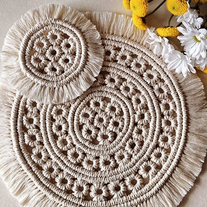 Podkładka, podstawka makrama