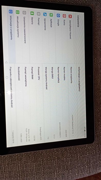 Tablet Huawei media pad T310
