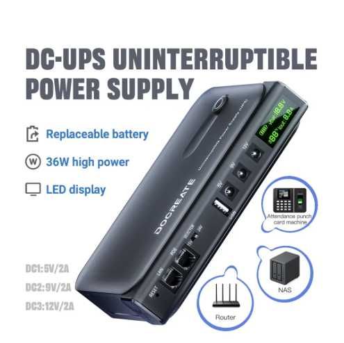 АКЦІЯ Docreate DC1036L UPS 36W (ДБЖ/ИБП)