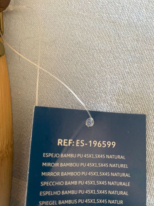 Espelho redondo em bamboo