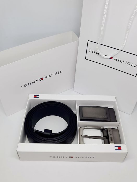 Чоловічий ремінь шкіряний пояс томмі | Мужской ремень томми набор