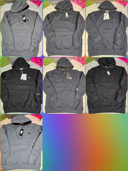 Bluza męska kaptur Lacoste maly znaczek Ralph Lauren karl