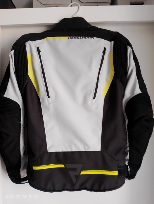 Kurtka tekstylna REBELHORN BORG BLACK/GREY/FLO YELLOW czarny szary żółty fluo