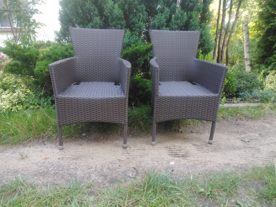 Fotel ogrodowy, techno rattan, 2 sztuki