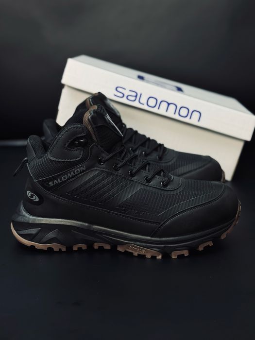 Кожаные кроссовки Salomon зимние WaterProof Gore-Tex Зима Саломон