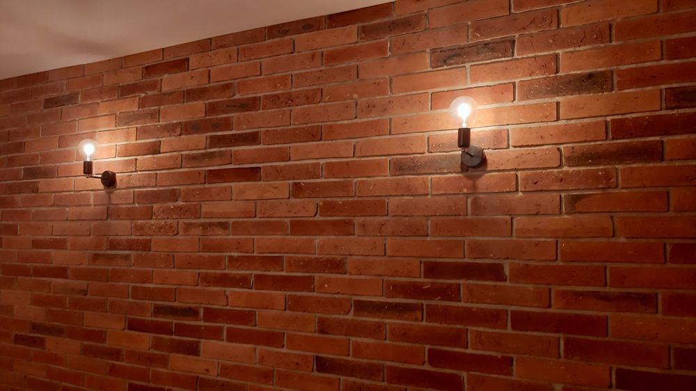 Cegła na ścianę, płytka Modern, cięta cegła, retro, stara cegła.