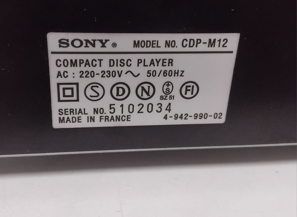 SONY leitor de cd CDP-M12