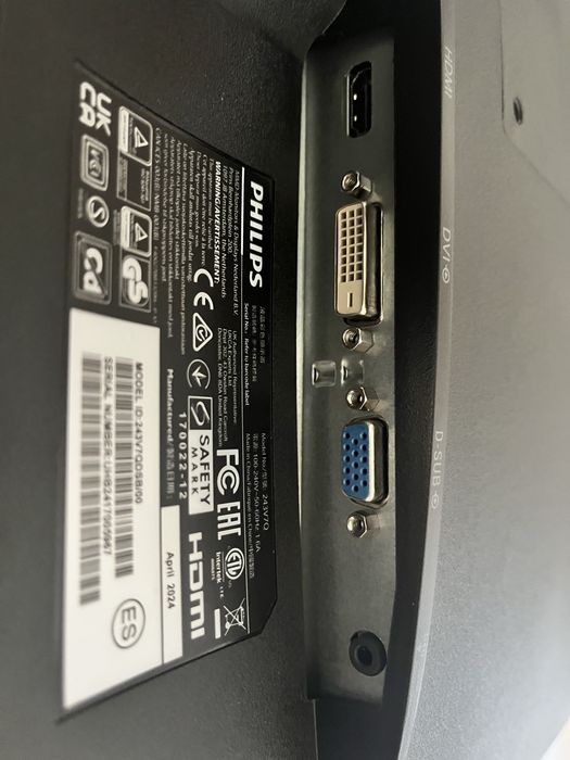 Monitor Philips 24 HDI - Caixa e Garantia