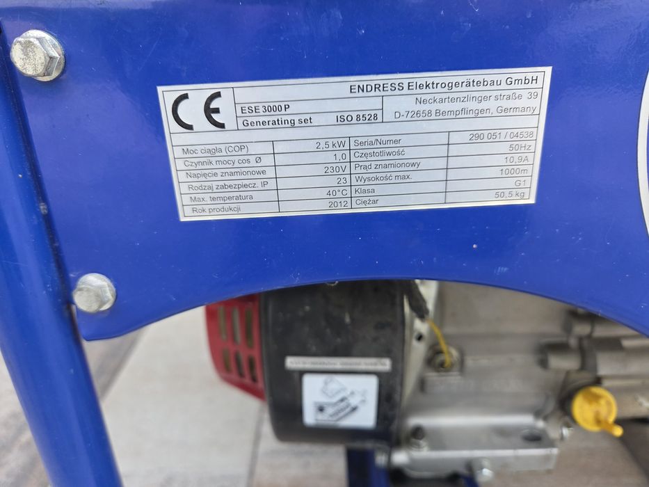 Agregat prądotwórczy Endress ESE 3000P AVR