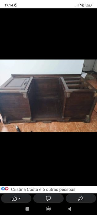 Secretária e cadeira de carvalho antiga64551251845250123