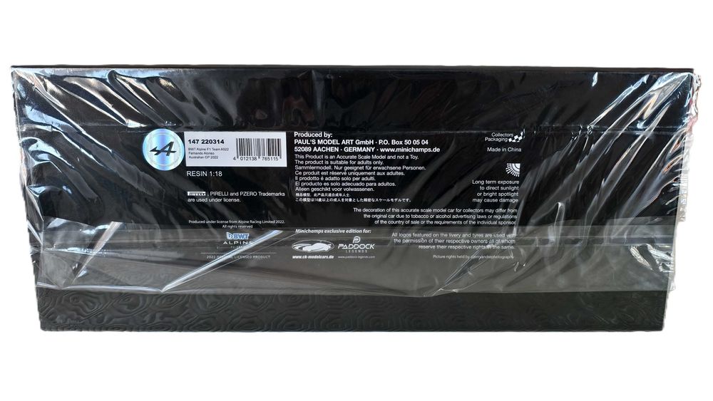 1:18 F1 Minichamps Alpine A522 #14 Fernando Alonso GP Austrália 2022