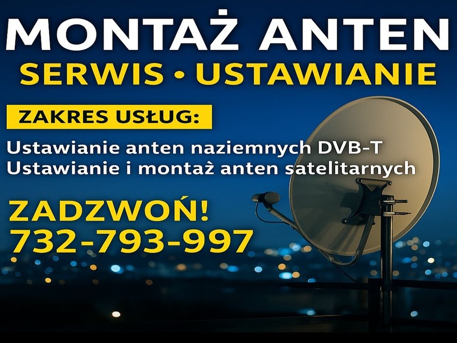 Ustawianie-Serwis Montaż Anten Satelitarnych i Naziemnych