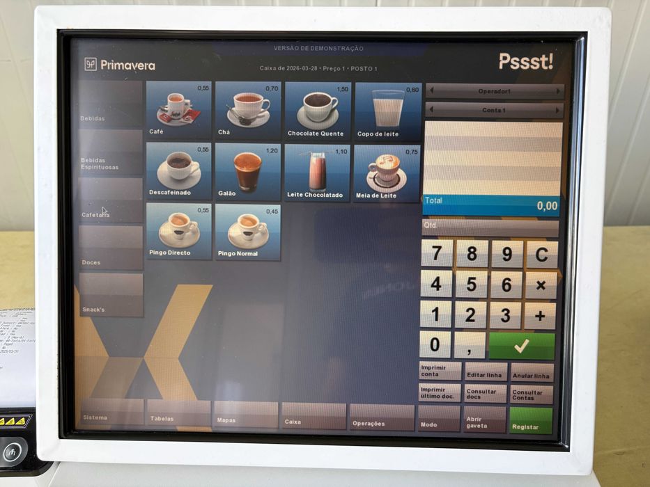 POS TouchScreen / Caixa registadora + programa novo + Garantia