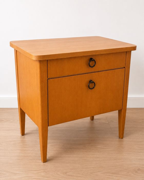 Szafki nocne - komplet 2 sztuki ,vintage PRL | drewniana | mid-century | retro