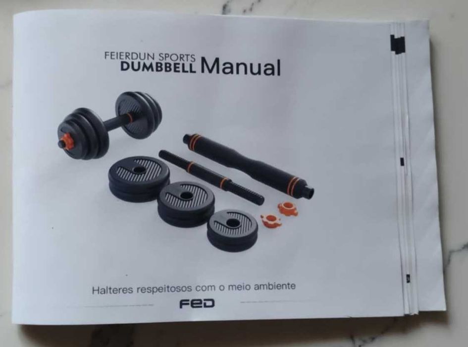 Kit de Halteres Ajustáveis + Discos (novo - completo) – Treino em casa