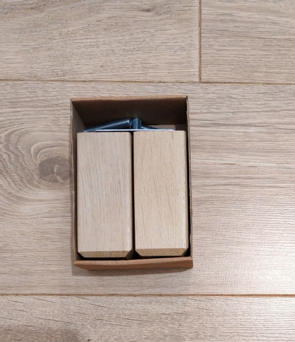 IKEA nogi meblowe Stubbarp - Dąb bejcowany na biało.