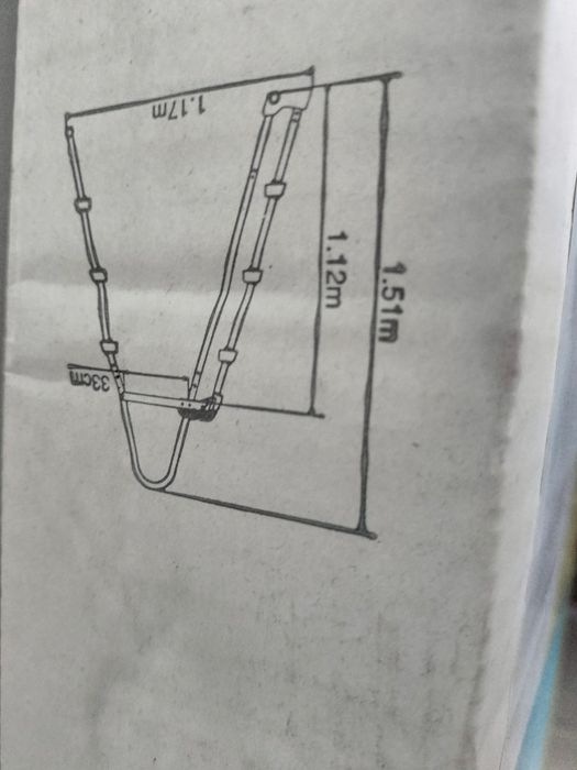 Drabinka basenowa Intex dwustronna 1,1m