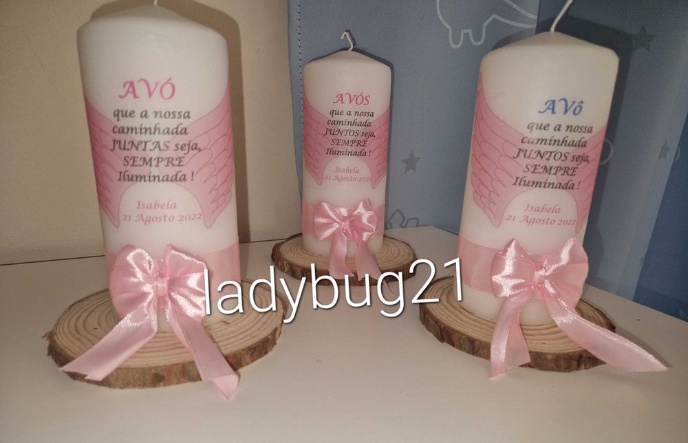 Velas com gravação personalizada