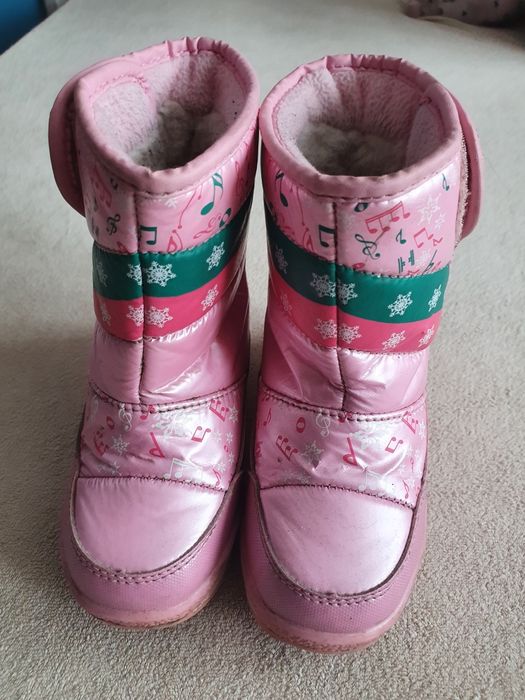 Buty różowe ocieplane - rozmiar 27